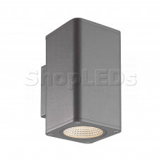 Светильник LGD-EVO-WALL-TWIN-S100x100-2x12W Warm3000 (GR, 44 deg, 230V) (Arlight, IP54 Металл, 3 года)