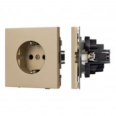 Механизм электрической розетки SCT-NOBE-MEU1-SFPL-GD (230V, 16A) (Arlight, -)