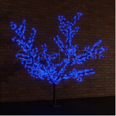 Светодиодное дерево "Сакура", высота 1,5м, диаметр кроны 1,8м, синие светодиоды, IP 54, понижающий трансформатор в комплекте, NEON-NIGHT