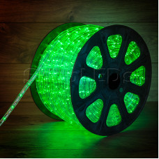 Дюралайт LED, эффект мерцания (2W) - зеленый, бухта 100м, SL121-254